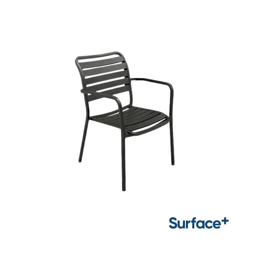 ABBOTT Galvanized Metal Chair with Polywood Seat and Backrest