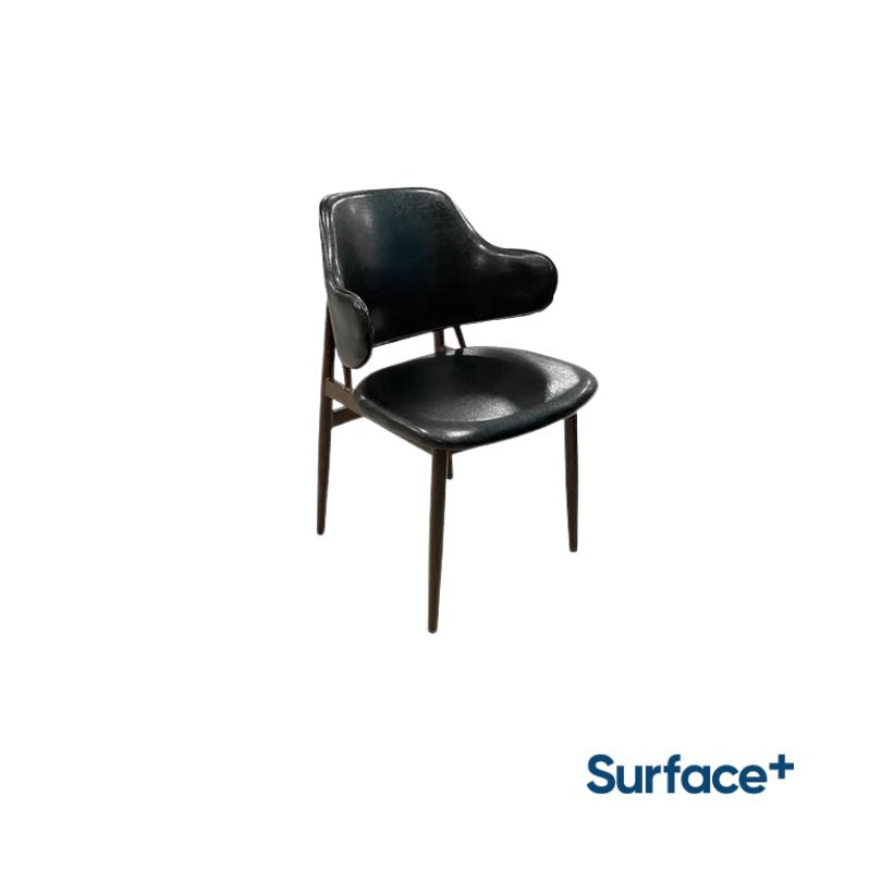 LUKAS Metal Chair with PU Upholstered Seat and Backrest
