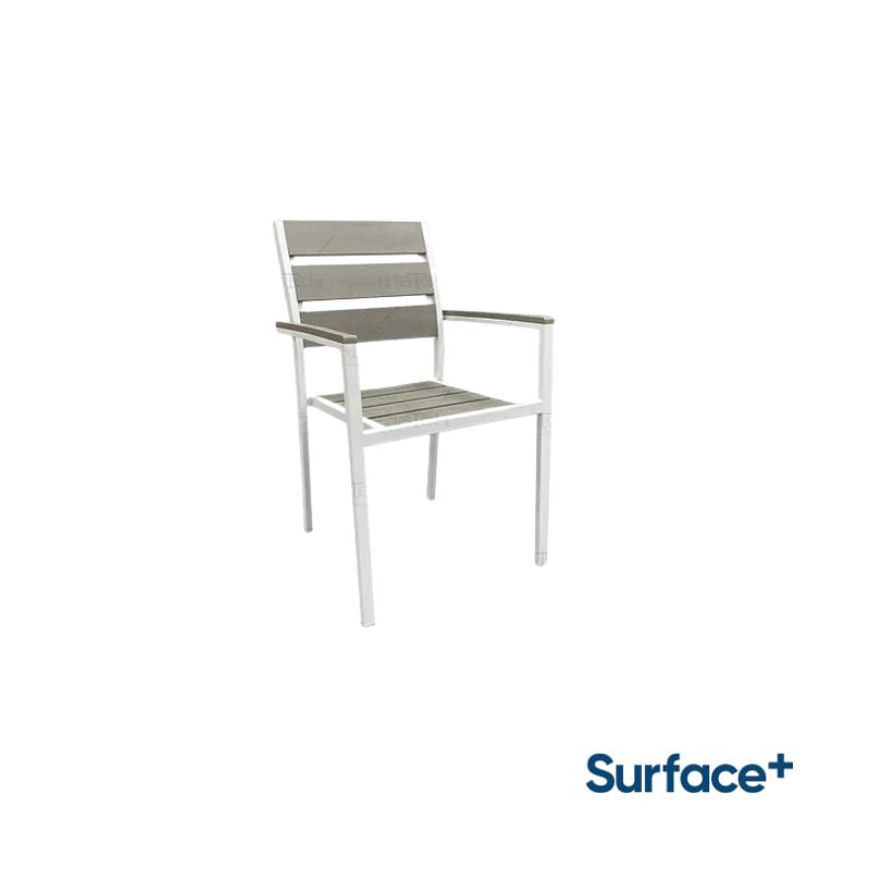 DALLAS Galvanized Metal Arm Chair with Polywood Seat